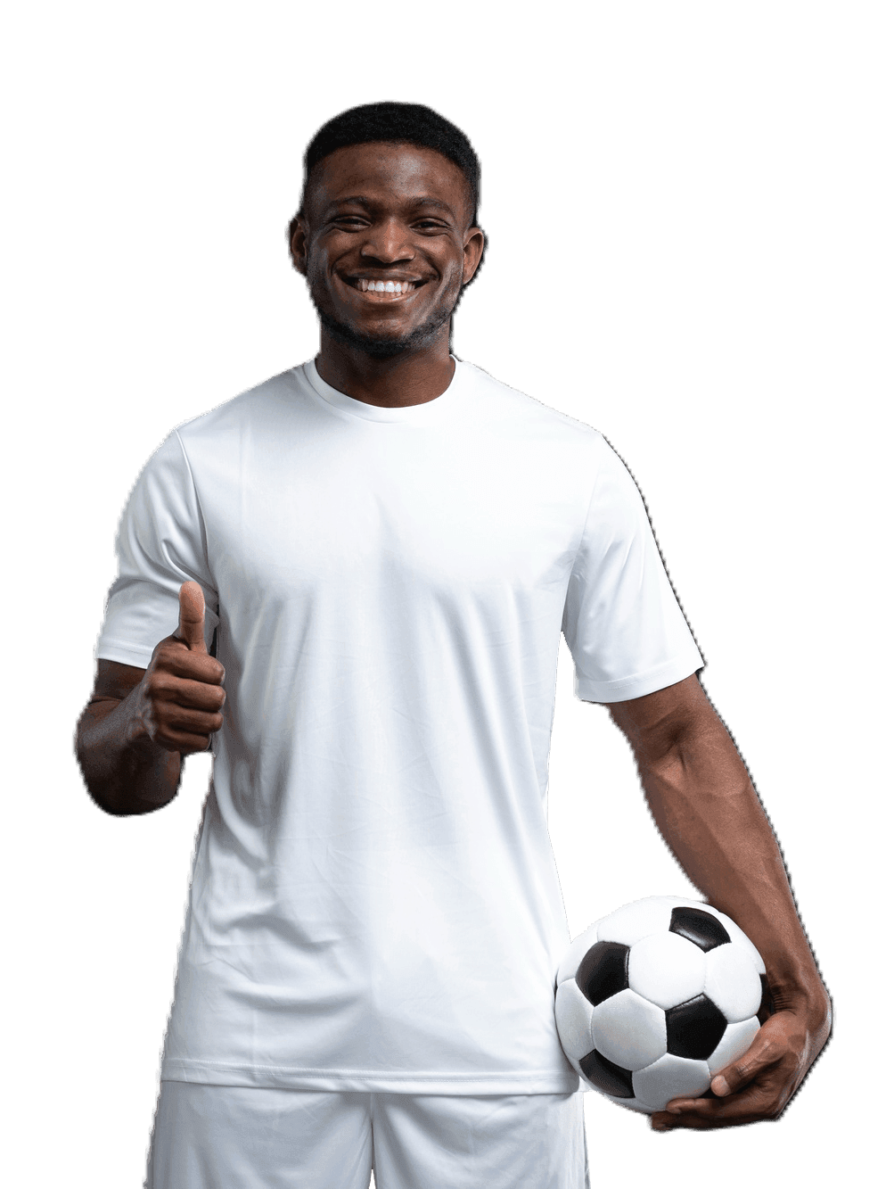 Football player holding a ball
